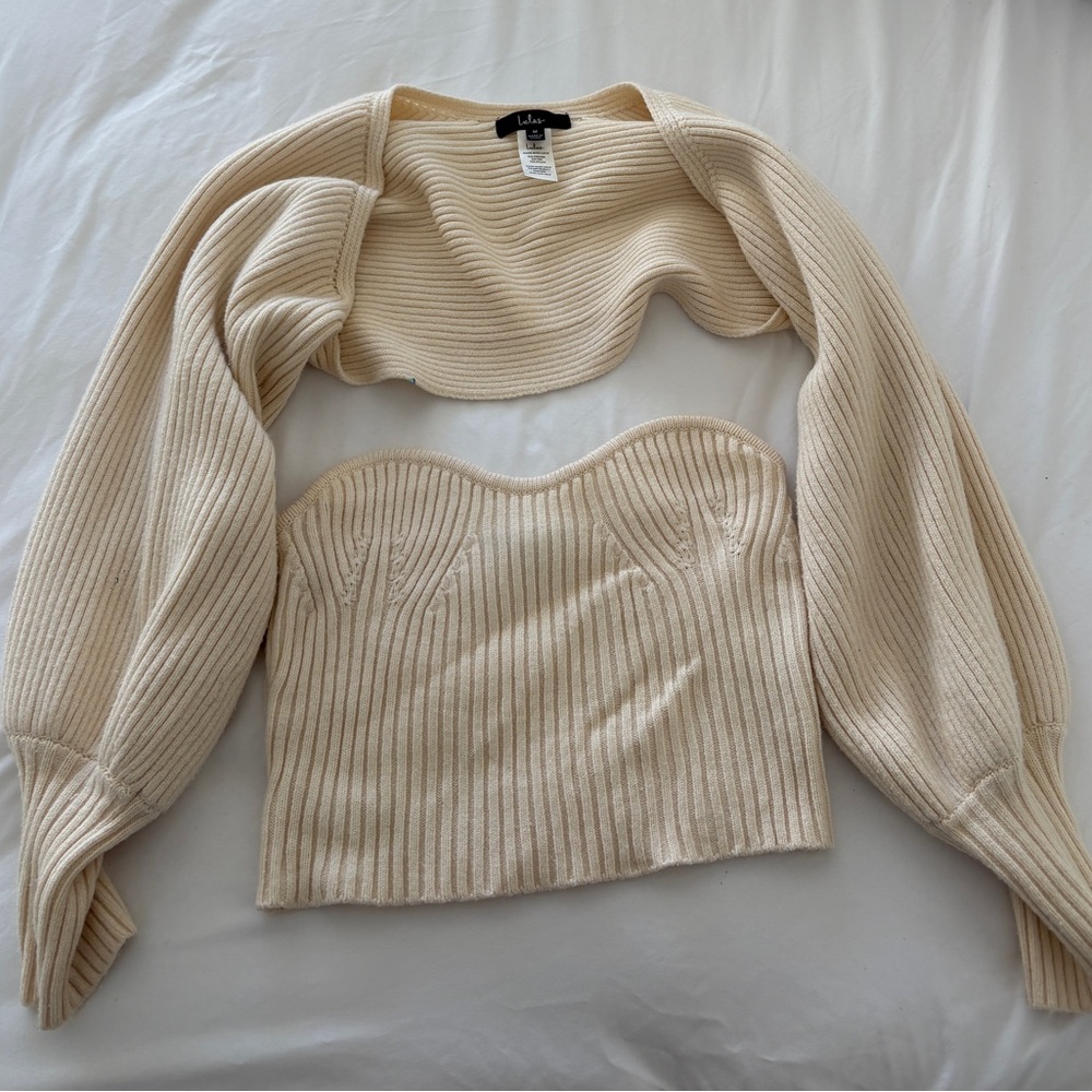 Lulu's two piece Ribbed Sweater